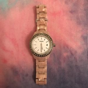 ✨Sale✨ Fossil Pink Watch with Cream Face